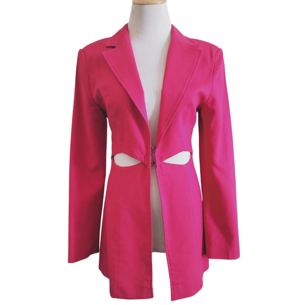 SHEIN SXY Pink Cutout Blazer